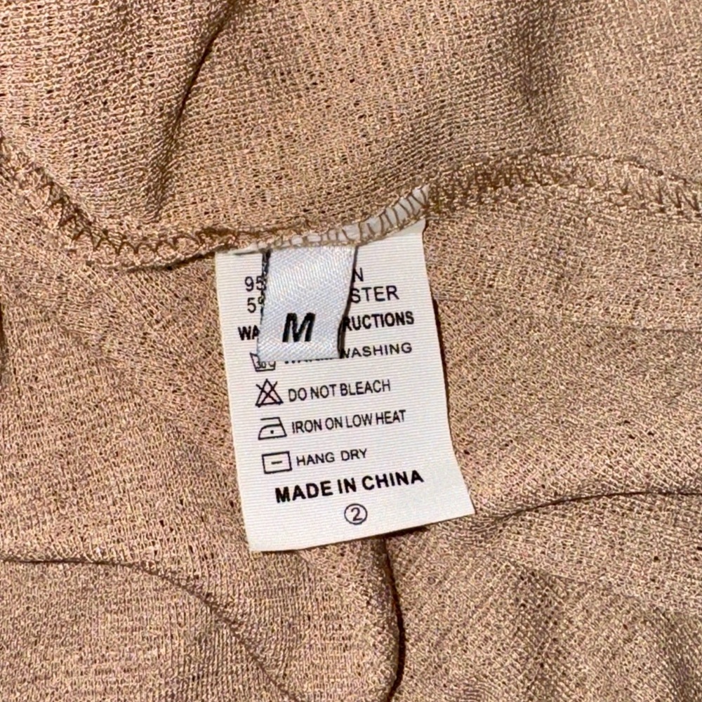 Spaghetti Strap Nude Khaki Cutout Maxi Dress Size Medium - Picture 6 of 8